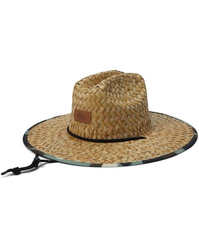 Quiksilver Pierside Print Lifeguard Beach Sun Straw Hat - Multicolor