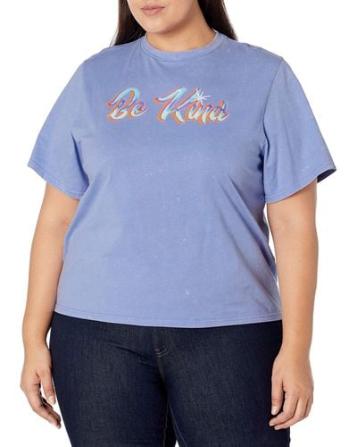 Kendall + Kylie Kendall + Kylie Plus Size Graphic T-shirt - Blue