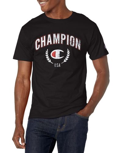 Champion Crewneck Cotton Tee - Black