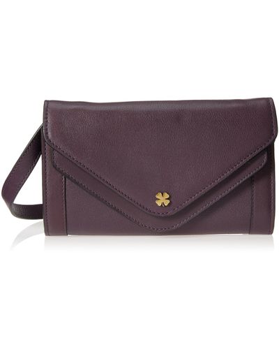Lucky Brand Love Leather Crossbody Wallet - Purple