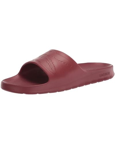 Lacoste Core Croco Slide Sandal - Red