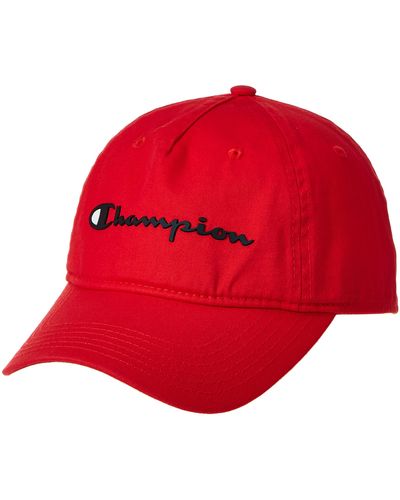 Champion Unisex Adult Ameritage Dad Adjustable Cap - Red