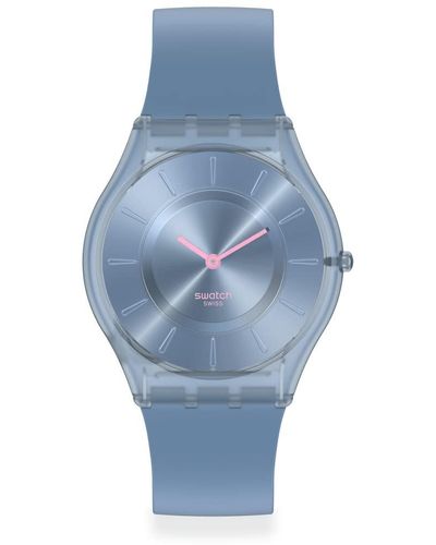 Swatch Skin Classic Biosourced Denim Blue Quartz Watch