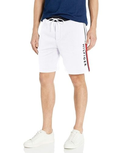 Tommy Hilfiger Mens Fleece Sweat Casual Shorts - White