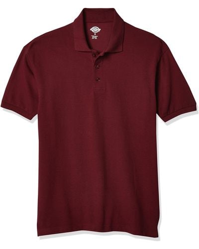 Dickies Short Sleeve Pique Polo - Red