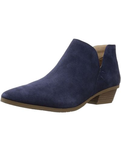 Kenneth Cole Side Way Low Heel Ankle Bootie - Blue