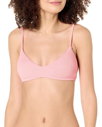 Billabong Summer V Neck Bralette Bikini Tops - Pink