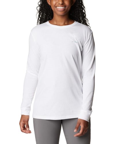 Columbia North Cascades Back Graphic Long Sleeve Tee - White