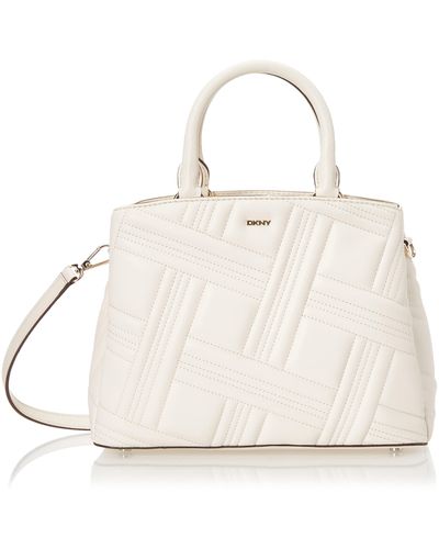 DKNY Sullivan Ivory Leather Satchel Bag – COUTUREPOINT