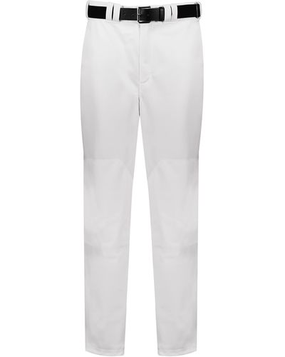Russell Mens Solid Change Up Baseball - Pro Comfort, Performance, Beltloops, Hook-and-loop Adjustment Pants, White, - Gray