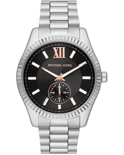 Michael Kors Watches Lexington Quartz Watch With Stainless Steel Strap - Metallic