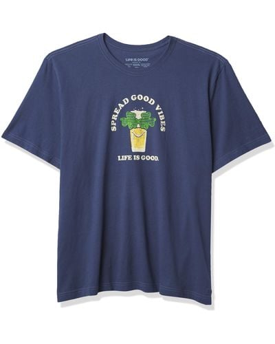 Life Is Good. S Crusher Graphic T-shirt - Blue