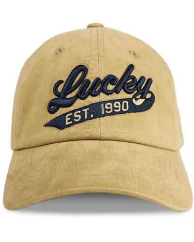 Lucky Brand Cotton Baseball Cap With Adjustable Straps For And - Natural