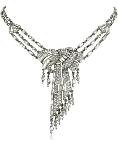 Ben-Amun Deco Bow Necklace - Metallic
