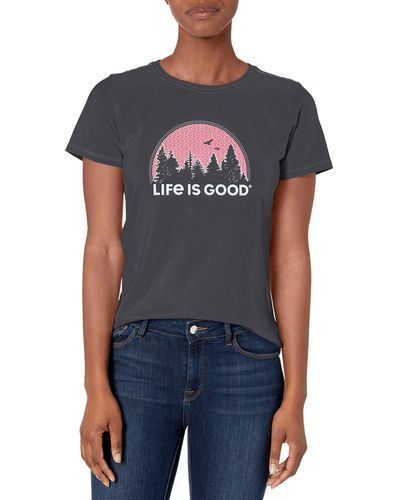 Life Is Good. Crusher Graphic T-shirt Funky Outdoor - Blue