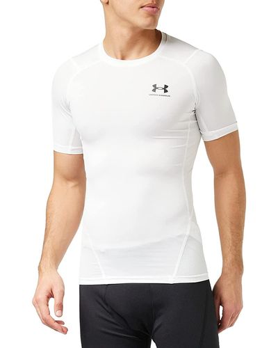 Under Armour Mens Armor Heatgear Compression Short-sleeve T-shirt - White