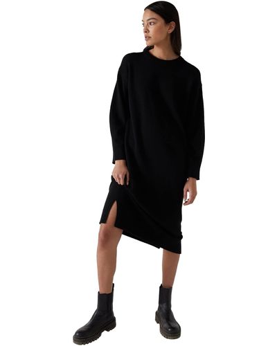 Velvet By Graham & Spencer Laurel Long Sleeve Sweater Dress - Black