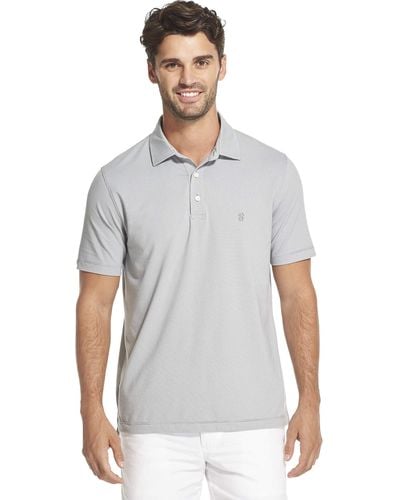 Izod Fit Breeze Short Sleeve Solid Polo - Gray