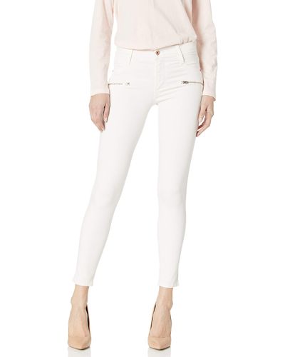 James Jeans Twiggy Ankle Front Zip Skinny Jean In Snob - White