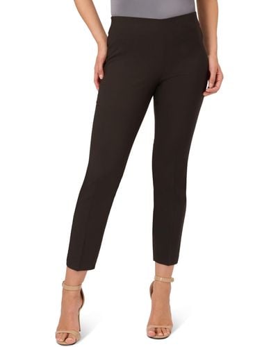 Adrianna Papell Cropped Pull-on Pant With Tailored Details - Black