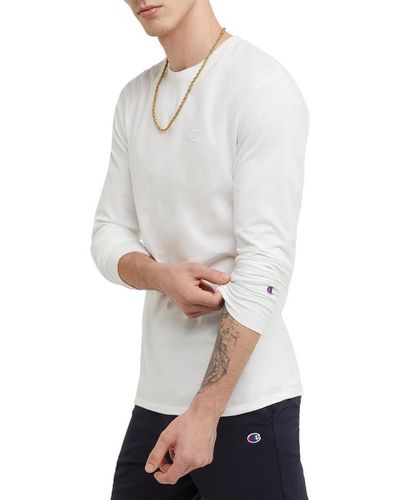 Champion , Classic Long Sleeve, Comfortable, Soft T-shirt For - White