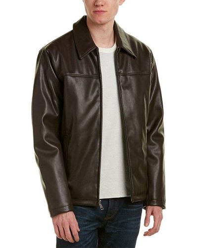 Cole Haan Faux-leather Jacket - Brown