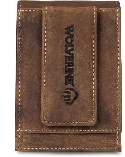 Wolverine Rfid Blocking Rugged Front Pocket Wallet - Brown