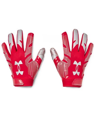 Under Armour F8 Football Gloves , - Red