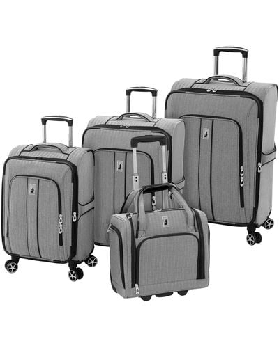 London Fog Newcastle Softside Expandable Spinner Luggage - Metallic