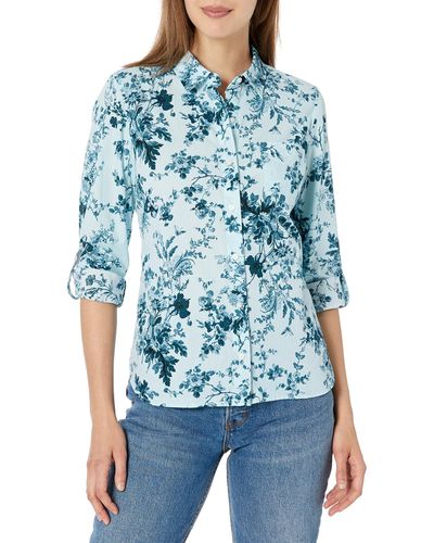 Tommy Hilfiger Vrouwen Roll Tab Shirt - Blauw