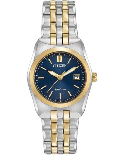 Citizen Eco-drive Corso Classic Watch In Two-tone Stainless Steel - Multicolor