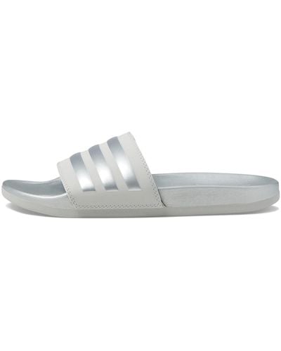 adidas Adilette Comfort Slides Sandal - White