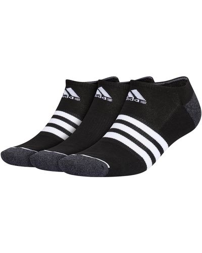 adidas 3-stripe No Show Socks With Arch Compression For A Secure Fit - Black