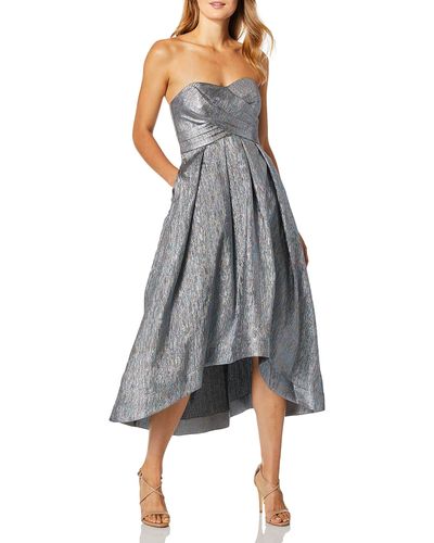 Shoshanna Dawn Strapless Fit And Flare Dress - Gray
