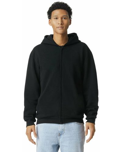 American Apparel Reflex Fleece Full Zip Hoodie Sweatshirt - Black