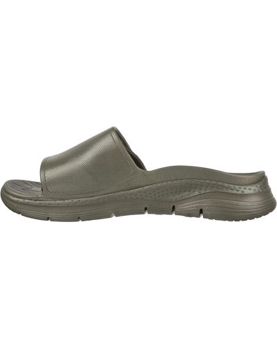 Skechers Feelin Fresh Sandal, Olive, - Gray