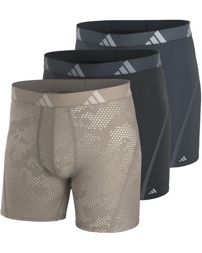 adidas Performance Mesh Boxer Brief Underwear - Gray