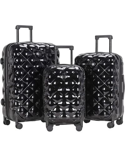Kensie Alluring 3 Piece Luggage Set - Black