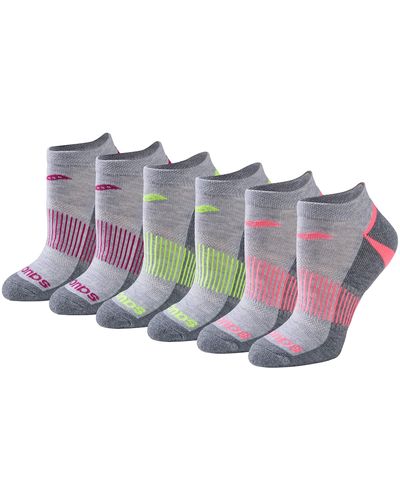 Saucony Selective Cushion Performance No Show Athletic Sport Socks - Multicolor