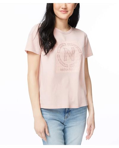 Nautica Womens Soft Cotton Graphic T-shirt T Shirt - Multicolor