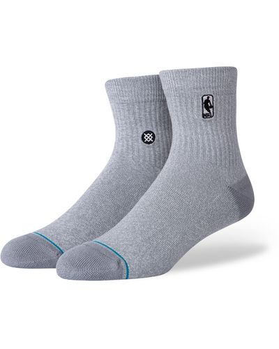 Stance Mens Quarter Logoman St Qtr Socks - Gray