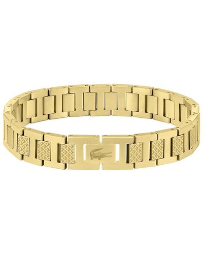 Lacoste 2040120 Jewelry Metropole Ionic Thin Gold Plated Steel Link Bracelet Color: Yellow Gold - Metallic
