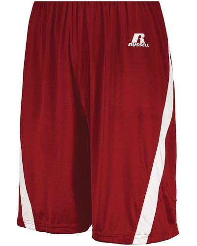 Russell Standard Athletic Cut Basketball Shorts - Red