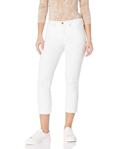 NYDJ Womens Sheri Slim Ankle In Petite Jeans - White