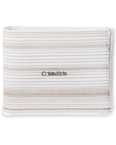 Calvin Klein Rfid Textured Slimfold Wallet - Gray