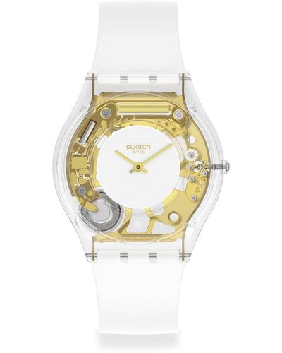 Swatch Skin Classic Biosourced Coeur Dorado Quartz Watch - Metallic