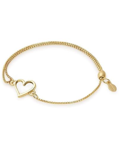 ALEX AND ANI Heart Pull Chain Bracelet - Metallic