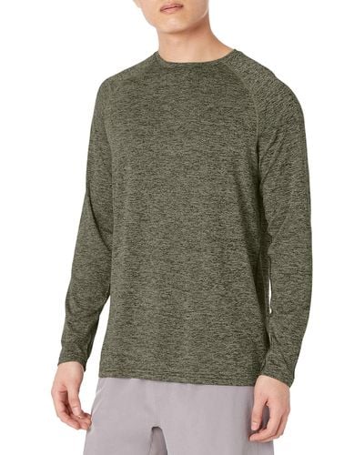 Amazon Essentials Tech Stretch Long-sleeve T-shirt-discontinued Colors - Green