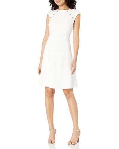 Tommy Hilfiger Fit And Flare Dress - White