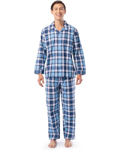 Izod Extra Soft Woven Pajama Sleep Set - Blue
